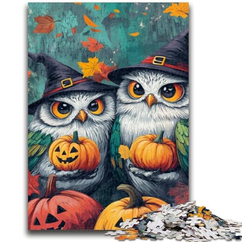 Puzzle 1000 Teile für Erwachsene, Halloween-Eulenspielzeug, Lernspiele, Stressabbau, Künstlersammlung, Bildende Kunst, 50x75cm von LYXIANY