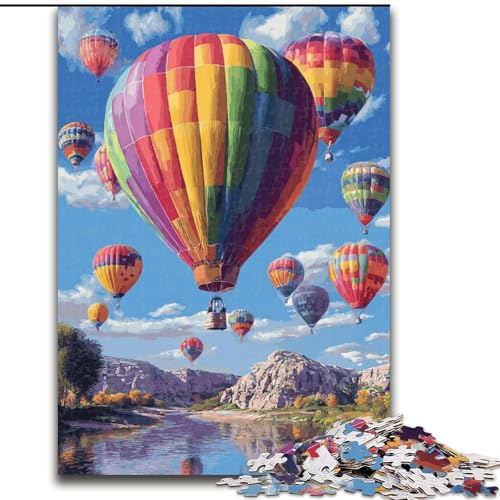 Puzzle 1000 Teile für Erwachsene, Heißluftballon-Puzzle aus Holz, DIY-Dekoration, anspruchsvolles Denkspiel, Größe 50x75cm Puzzle 1000 Teile für Erwachsene, Heißluftballon-Puzzle aus Holz, DIY-Dekoration, anspruchsvolles Denkspiel, Größe 50x75cm von LYXIANY