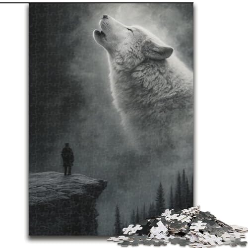 Puzzle 1000 Teile für Erwachsene, Heulender Wolf, dekomprimierendes intellektuelles Lernspielzeug, ganze Familie, 38x26cm Puzzle 1000 Teile für Erwachsene, Heulender Wolf, dekomprimierendes intellektuelles Lernspielzeug, ganze Familie, 38x26cm von LYXIANY