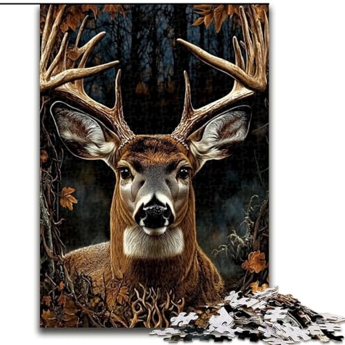 Puzzle 1000 Teile für Erwachsene, Hirsch-Puzzle aus Holz, Geburtstage, Feiertage und Heimdekoration, Größe 50x75cm Puzzle 1000 Teile für Erwachsene, Hirsch-Puzzle aus Holz, Geburtstage, Feiertage und Heimdekoration, Größe 50x75cm von LYXIANY