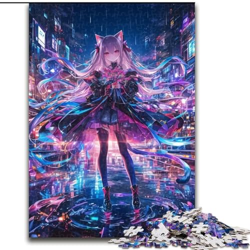 Puzzle 1000 Teile für Erwachsene, Japanisches Anime-Mädchen, Denksportaufgabe zur Wanddekoration, einzigartige Geburtstags 14-Jährige (Größe 26x38cm) von LYXIANY