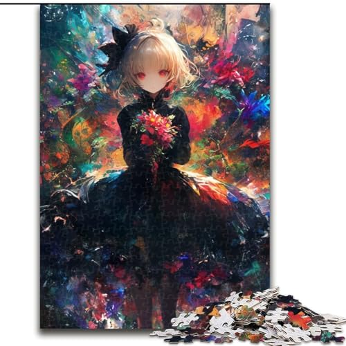 Puzzle 1000 Teile für Erwachsene, Japanisches Anime-Mädchen-Puzzle aus Karton, Hochschwieriges Denkspiel für Teenager, Größe 26X38cm von LYXIANY