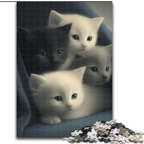 Puzzle 1000 Teile für Erwachsene, Kätzchen, anspruchsvolles Spiel und Familienspiel, Lernspiel für Geburtstag, Weihnachten, 50x75cm von LYXIANY