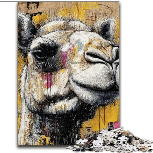 Puzzle 1000 Teile für Erwachsene, Kamel, aus Holz, EIN tolles Geschenk für Familienspaß, Größe 50x75cm, für Feiertage, Geburtstage und Familienspieleabende Puzzle 1000 Teile für Erwachsene, Kamel, aus Holz, EIN tolles Geschenk für Familienspaß, Größe 50x75cm, für Feiertage, Geburtstage und Familienspieleabende von LYXIANY