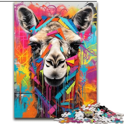 Puzzle 1000 Teile für Erwachsene, Kamel-Graffiti, 1000-teiliges Puzzle entwickelt Hand-Auge-Koordinationsfähigkeiten, 26x38cm Puzzle 1000 Teile für Erwachsene, Kamel-Graffiti, 1000-teiliges Puzzle entwickelt Hand-Auge-Koordinationsfähigkeiten, 26x38cm von LYXIANY