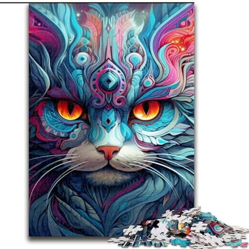 Puzzle 1000 Teile für Erwachsene, Katzen-Holzpuzzle, 50x75cm, perfekt für Halloween, Weihnachten, Geburtstagsgeschenk Puzzle 1000 Teile für Erwachsene, Katzen-Holzpuzzle, 50x75cm, perfekt für Halloween, Weihnachten, Geburtstagsgeschenk von LYXIANY