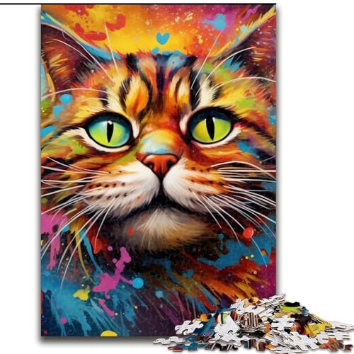 Puzzle 1000 Teile für Erwachsene, Katzen-Pappe, 26x38cm, perfekt für Halloween, Weihnachten, Geburtstagsgeschenk Puzzle 1000 Teile für Erwachsene, Katzen-Pappe, 26x38cm, perfekt für Halloween, Weihnachten, Geburtstagsgeschenk von LYXIANY