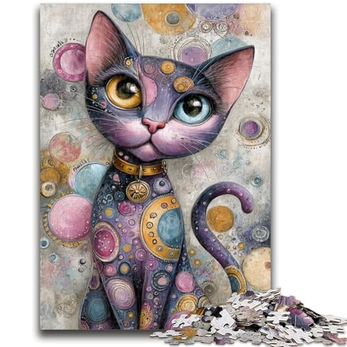 Puzzle 1000 Teile für Erwachsene, Katzenkunst, Denksportspiel, Lernspiel zum Geburtstag, Weihnachten, für ab 14 Jahren, 50x75cm von LYXIANY