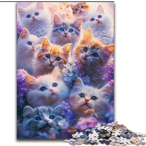 Puzzle 1000 Teile für Erwachsene, Katzenpuzzle aus Holz, perfekt für Halloween, Weihnachten, Geburtstagsgeschenk, Größe 50x75cm Puzzle 1000 Teile für Erwachsene, Katzenpuzzle aus Holz, perfekt für Halloween, Weihnachten, Geburtstagsgeschenk, Größe 50x75cm von LYXIANY