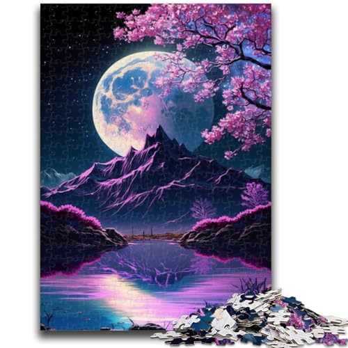Puzzle 1000 Teile für Erwachsene, Kirschblüten-Berg, Lernspielzeug, Familienspiele, stärkt die Liebe zwischen Paaren, 26x38cm Puzzle 1000 Teile für Erwachsene, Kirschblüten-Berg, Lernspielzeug, Familienspiele, stärkt die Liebe zwischen Paaren, 26x38cm von LYXIANY