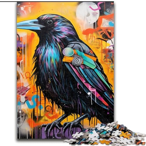Puzzle 1000 Teile für Erwachsene, Krähen-Graffiti-Puzzle für Erwachsene, 26x38cm, Gehirn-Herausforderung, Geschenk, pädagogische Aktivität für Teenager Puzzle 1000 Teile für Erwachsene, Krähen-Graffiti-Puzzle für Erwachsene, 26x38cm, Gehirn-Herausforderung, Geschenk, pädagogische Aktivität für Teenager von LYXIANY