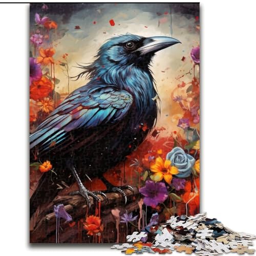 Puzzle 1000 Teile für Erwachsene, Krähenblumen, Holzpuzzle, 50x75cm, perfekt für Halloween, Weihnachten, Geburtstagsgeschenk Puzzle 1000 Teile für Erwachsene, Krähenblumen, Holzpuzzle, 50x75cm, perfekt für Halloween, Weihnachten, Geburtstagsgeschenk von LYXIANY