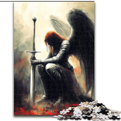 Puzzle 1000 Teile für Erwachsene, Krieger mit Flügeln, anspruchsvolles Denkspiel für Teenager, Spaß für den Spieleabend mit der Familie (Größe 26x38cm) von LYXIANY