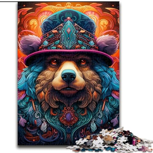 Puzzle 1000 Teile für Erwachsene, Kunst, Braunbär, Holzpuzzle, Denksportaufgabe, Teenager und Heimdekoration, 50x75cm Puzzle 1000 Teile für Erwachsene, Kunst, Braunbär, Holzpuzzle, Denksportaufgabe, Teenager und Heimdekoration, 50x75cm von LYXIANY