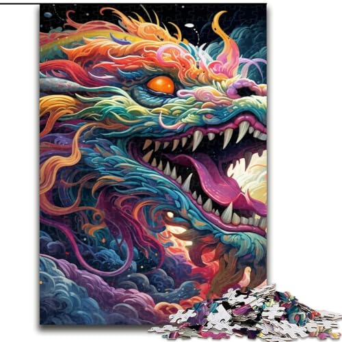 Puzzle 1000 Teile für Erwachsene, Kunst, chinesischer Drache, Puzzle für Erwachsene, 50x75cm, Denksportaufgabe, Spiel für Erwachsene, interaktive Aktivität für die Familie Puzzle 1000 Teile für Erwachsene, Kunst, chinesischer Drache, Puzzle für Erwachsene, 50x75cm, Denksportaufgabe, Spiel für Erwachsene, interaktive Aktivität für die Familie von LYXIANY