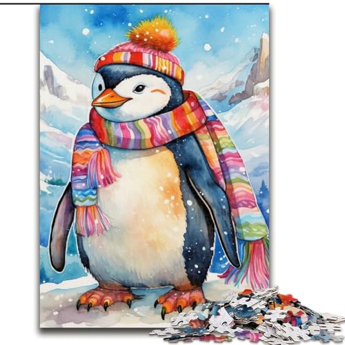 Puzzle 1000 Teile für Erwachsene, Kunst-Pinguin, Holzpuzzle, Denksportaufgabe, Teenager und Heimdekoration, 50x75cm von LYXIANY