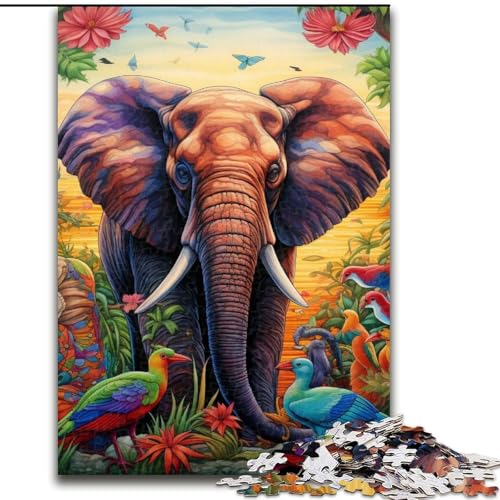 Puzzle 1000 Teile für Erwachsene, Kunstelefant, Holzpuzzle, 50x75cm, perfekt für Halloween, Weihnachten, Geburtstagsgeschenk Puzzle 1000 Teile für Erwachsene, Kunstelefant, Holzpuzzle, 50x75cm, perfekt für Halloween, Weihnachten, Geburtstagsgeschenk von LYXIANY