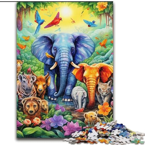 Puzzle 1000 Teile für Erwachsene, Kunstelefant, Puzzles für Erwachsene, Geburtstagsgeschenkidee, anspruchsvolles Denkspiel, 50x75cm Puzzle 1000 Teile für Erwachsene, Kunstelefant, Puzzles für Erwachsene, Geburtstagsgeschenkidee, anspruchsvolles Denkspiel, 50x75cm von LYXIANY