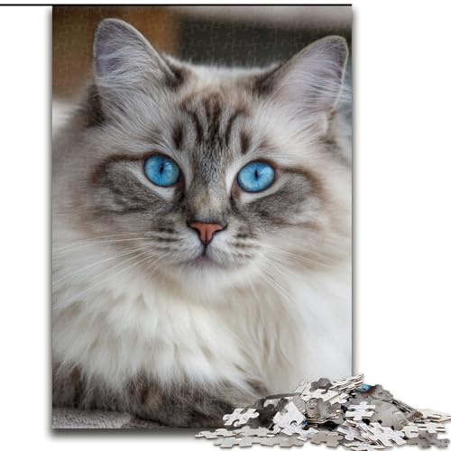 Puzzle 1000 Teile für Erwachsene, Kunstkatze, anspruchsvolles Spiel und Familienspiel, Lernspiel für Geburtstag, Weihnachten, 26x38cm von LYXIANY