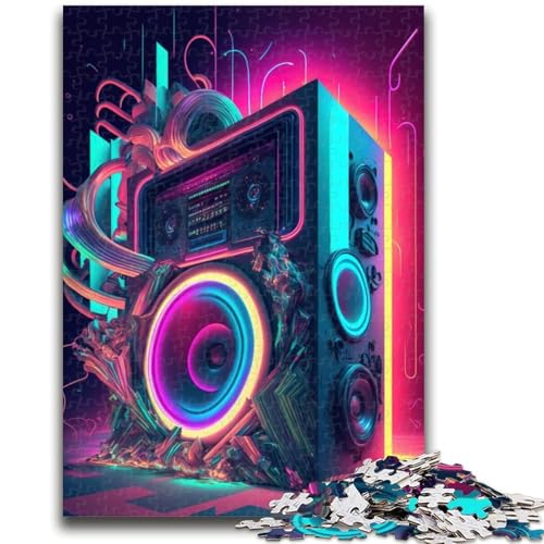 Puzzle 1000 Teile für Erwachsene, Live-Musik, Neon, Herausforderung für die Gehirnintelligenz, süchtig machendes Spielzeug, Geburtstagsgeschenk, Geschenke, Wandkunst, 50x75cm von LYXIANY