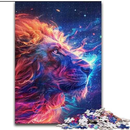 Puzzle 1000 Teile für Erwachsene, Löwe, Holzpuzzle, interaktives Familienspiel, Denksportaufgabe, Lernspielzeug, Größe 50x75cm von LYXIANY