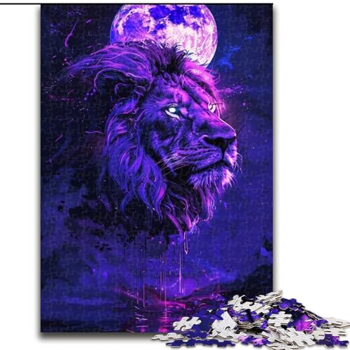 Puzzle 1000 Teile für Erwachsene, Löwen-Puzzle, interaktives Familienspiel, Heimdekoration zum Selbermachen, Denksportaufgabe als Geschenk (Größe: 50x75cm) von LYXIANY