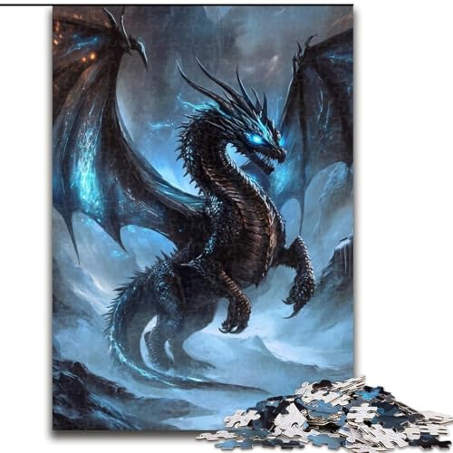Puzzle 1000 Teile für Erwachsene, Magischer Drache, interaktives Familienspiel, Heimdekoration zum Selbermachen, Denksportaufgabe als Geschenk (Größe 26x38cm) von LYXIANY