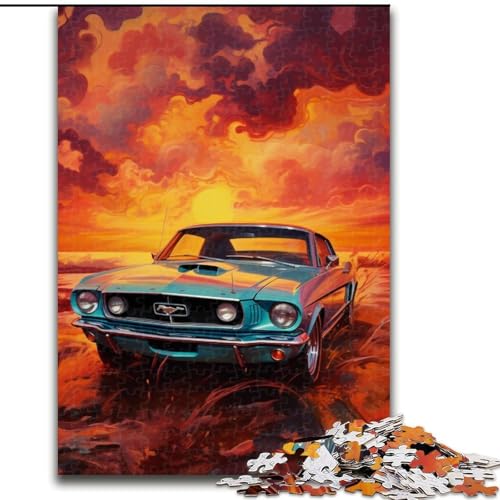Puzzle 1000 Teile für Erwachsene, Malen eines coolen Auto-Puzzles, Familienbindungsaktivität, einzigartiges Geschenk für Feiertage und Geburtstage (Größe: 50x75cm) von LYXIANY