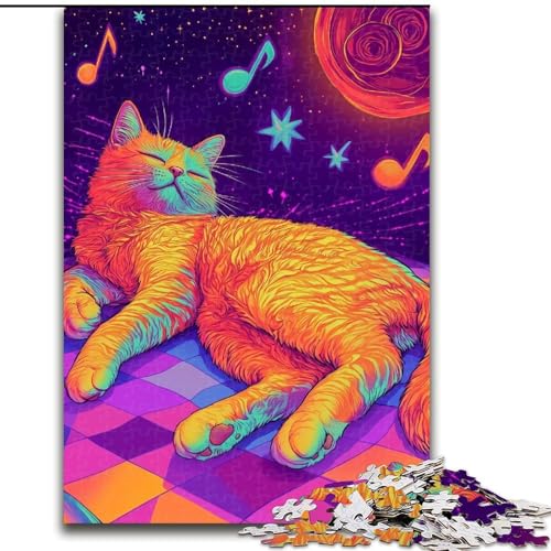Puzzle 1000 Teile für Erwachsene, Musik-Katzen-Puzzle aus Holz für Teenager und Jugendliche, ideales Geburtstags, Größe 50x75cm Puzzle 1000 Teile für Erwachsene, Musik-Katzen-Puzzle aus Holz für Teenager und Jugendliche, ideales Geburtstags, Größe 50x75cm von LYXIANY