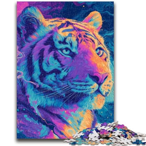 Puzzle 1000 Teile für Erwachsene, Mysteriöses Tiger-Denkspiel, Lernspiel zum Geburtstag, Weihnachten, für ab 14 Jahren, 26x38cm von LYXIANY