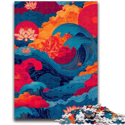 Puzzle 1000 Teile für Erwachsene, Ozeanwellen, Entspannungsspiele, Lernspiel für Geburtstag, Weihnachten, für Kinder ab 14 Jahren, 50x75cm von LYXIANY