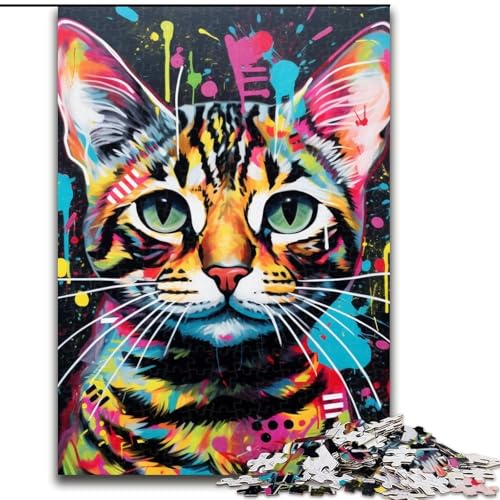 Puzzle 1000 Teile für Erwachsene, Ozelot-Graffiti-Kunst, Puzzles für Erwachsene, Geburtstagsgeschenkidee, anspruchsvolles Denkspiel, 26x38cm Puzzle 1000 Teile für Erwachsene, Ozelot-Graffiti-Kunst, Puzzles für Erwachsene, Geburtstagsgeschenkidee, anspruchsvolles Denkspiel, 26x38cm von LYXIANY