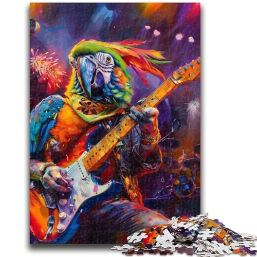Puzzle 1000 Teile für Erwachsene, Papagei spielt Gitarre, Lernspielzeug, Familienspiele, Geschenke für Freunde und Familie, 26x38cm von LYXIANY