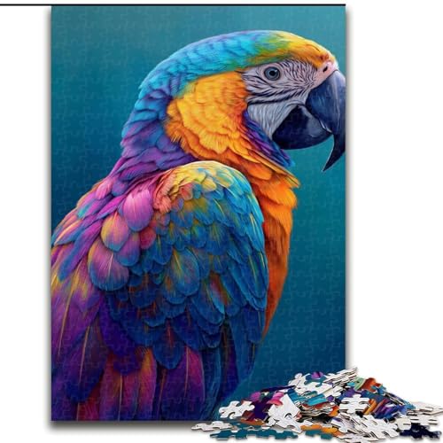 Puzzle 1000 Teile für Erwachsene, Papageien-Puzzle aus Holz, Eltern, Partner, Freunde – ab 14 Jahren, Größe 50x75cm von LYXIANY