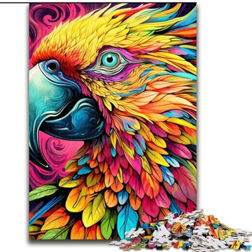 Puzzle 1000 Teile für Erwachsene, Papageien-Puzzle für Erwachsene, 26x38cm, Gehirn-Herausforderung, Geschenk, pädagogische Aktivität für Teenager von LYXIANY