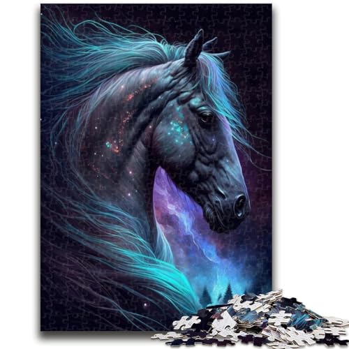 Puzzle 1000 Teile für Erwachsene, Pferde-Denkspiel, Wanddekoration, einzigartige Geburtstags, 38x26cm Puzzle 1000 Teile für Erwachsene, Pferde-Denkspiel, Wanddekoration, einzigartige Geburtstags, 38x26cm von LYXIANY