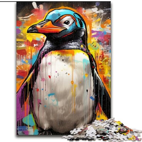 Puzzle 1000 Teile für Erwachsene, Pinguin-Graffiti, Holzpuzzle, Denkspiel für Teenager, 50x75cm Puzzle 1000 Teile für Erwachsene, Pinguin-Graffiti, Holzpuzzle, Denkspiel für Teenager, 50x75cm von LYXIANY