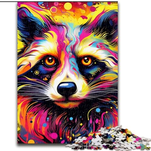 Puzzle 1000 Teile für Erwachsene, Pink Raccoon, Unmögliches Puzzle für Erwachsene, 50x75cm, Denksportaufgabe, Spiel für Erwachsene, interaktive Familienaktivität Puzzle 1000 Teile für Erwachsene, Pink Raccoon, Unmögliches Puzzle für Erwachsene, 50x75cm, Denksportaufgabe, Spiel für Erwachsene, interaktive Familienaktivität von LYXIANY