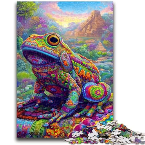 Puzzle 1000 Teile für Erwachsene, Psychedelic Frog, Denkspiel, Lernspiel für Geburtstag, Weihnachten, für ab 14 Jahren, 50x75cm Puzzle 1000 Teile für Erwachsene, Psychedelic Frog, Denkspiel, Lernspiel für Geburtstag, Weihnachten, für ab 14 Jahren, 50x75cm von LYXIANY
