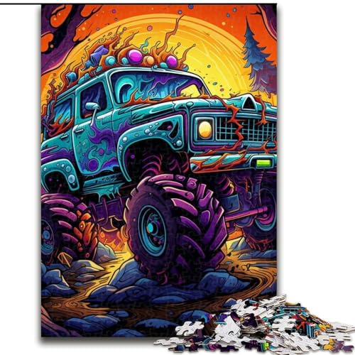 Puzzle 1000 Teile für Erwachsene, Psychedelic Truck, Unmögliches Puzzle für Erwachsene, 26x38cm, Denksportaufgabe, Spiel für Erwachsene, interaktive Familienaktivität Puzzle 1000 Teile für Erwachsene, Psychedelic Truck, Unmögliches Puzzle für Erwachsene, 26x38cm, Denksportaufgabe, Spiel für Erwachsene, interaktive Familienaktivität von LYXIANY