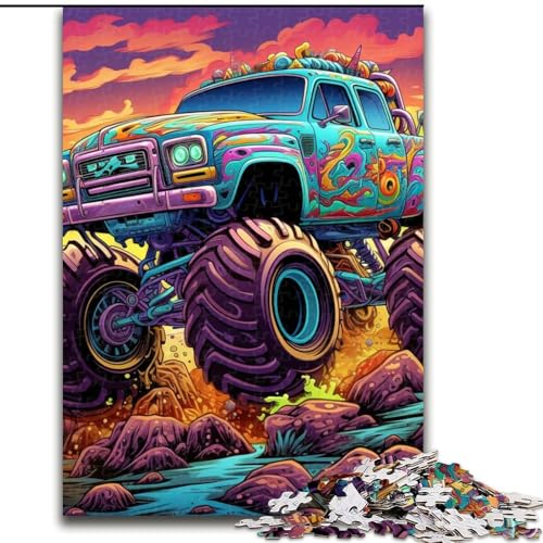 Puzzle 1000 Teile für Erwachsene, Psychedelic Truck Puzzles für Erwachsene, Geburtstagsgeschenkidee, anspruchsvolles Denkspiel, 26x38cm Puzzle 1000 Teile für Erwachsene, Psychedelic Truck Puzzles für Erwachsene, Geburtstagsgeschenkidee, anspruchsvolles Denkspiel, 26x38cm von LYXIANY