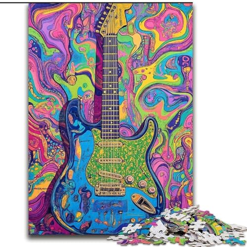 Puzzle 1000 Teile für Erwachsene, Psychedelische Gitarre, Puzzle aus Holz, Geburtstage, Feiertage und als Heimdekoration, Größe 50x75cm Puzzle 1000 Teile für Erwachsene, Psychedelische Gitarre, Puzzle aus Holz, Geburtstage, Feiertage und als Heimdekoration, Größe 50x75cm von LYXIANY