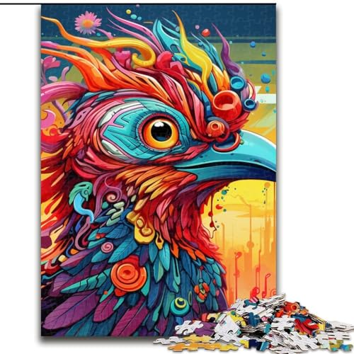 Puzzle 1000 Teile für Erwachsene, Psychedelische Vogelpuzzles für Erwachsene, Geburtstagsgeschenkidee, anspruchsvolles Denkspiel, 26x38cm Puzzle 1000 Teile für Erwachsene, Psychedelische Vogelpuzzles für Erwachsene, Geburtstagsgeschenkidee, anspruchsvolles Denkspiel, 26x38cm von LYXIANY