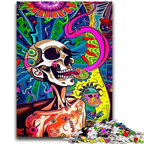 Puzzle 1000 Teile für Erwachsene, Psychedelischer Totenkopf, Denkspiel, Lernspiel für Geburtstag, Weihnachten, für ab 14 Jahren, 50x75cm Puzzle 1000 Teile für Erwachsene, Psychedelischer Totenkopf, Denkspiel, Lernspiel für Geburtstag, Weihnachten, für ab 14 Jahren, 50x75cm von LYXIANY