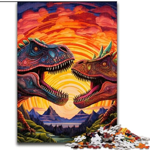 Puzzle 1000 Teile für Erwachsene, Psychedelischer Tyrannosaurus Rex, Papppuzzle, 26x38cm, Perfekt für Halloween, Weihnachten, Geburtstagsgeschenk Puzzle 1000 Teile für Erwachsene, Psychedelischer Tyrannosaurus Rex, Papppuzzle, 26x38cm, Perfekt für Halloween, Weihnachten, Geburtstagsgeschenk von LYXIANY