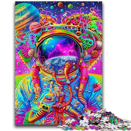 Puzzle 1000 Teile für Erwachsene, Psychedelisches Astronauten-Denkspiel, Lernspiel für Geburtstag, Weihnachten, für ab 14 Jahren, 26x38cm von LYXIANY