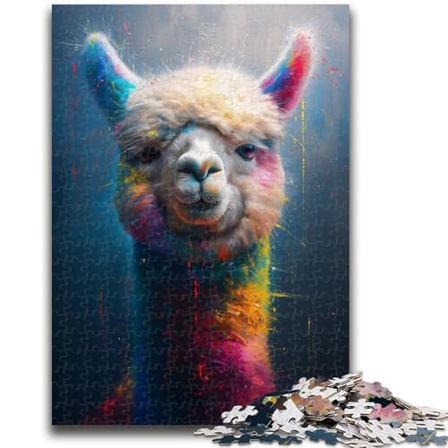Puzzle 1000 Teile für Erwachsene, Regenbogen-Alpaka, hilft dem Gehirn, süchtig machendes Spielzeug zur Förderung der Geduld, geeignet für Paare, 50x75cm Puzzle 1000 Teile für Erwachsene, Regenbogen-Alpaka, hilft dem Gehirn, süchtig machendes Spielzeug zur Förderung der Geduld, geeignet für Paare, 50x75cm von LYXIANY