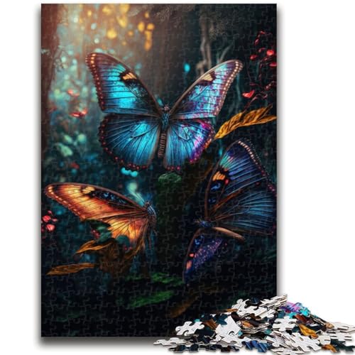 Puzzle 1000 Teile für Erwachsene, Schmetterling, hilft dem Gehirn, süchtig machendes Spielzeug zu trainieren, um Geduld zu fördern, Künstlersammlung, Bildende Kunst, 50x75cm von LYXIANY