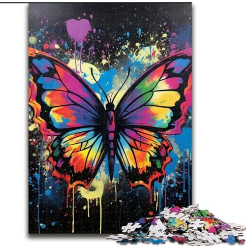 Puzzle 1000 Teile für Erwachsene, Schmetterlings-Graffiti-Malerei, Unmögliches Puzzle für Erwachsene, 26x38cm, Denksportaufgabe, Spiel für Erwachsene, interaktive Familienaktivität Puzzle 1000 Teile für Erwachsene, Schmetterlings-Graffiti-Malerei, Unmögliches Puzzle für Erwachsene, 26x38cm, Denksportaufgabe, Spiel für Erwachsene, interaktive Familienaktivität von LYXIANY