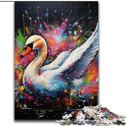 Puzzle 1000 Teile für Erwachsene, Schwanen-Graffiti-Malerei, Unmögliches Puzzle für Erwachsene, 50x75cm, Denksportaufgabe, Spiel für Erwachsene, interaktive Familienaktivität Puzzle 1000 Teile für Erwachsene, Schwanen-Graffiti-Malerei, Unmögliches Puzzle für Erwachsene, 50x75cm, Denksportaufgabe, Spiel für Erwachsene, interaktive Familienaktivität von LYXIANY